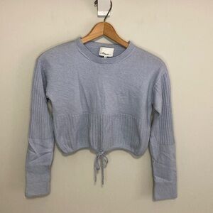 3.1 Phillip Lim Cashmere Sweater, Size Medium, Light Blue Purple cropped